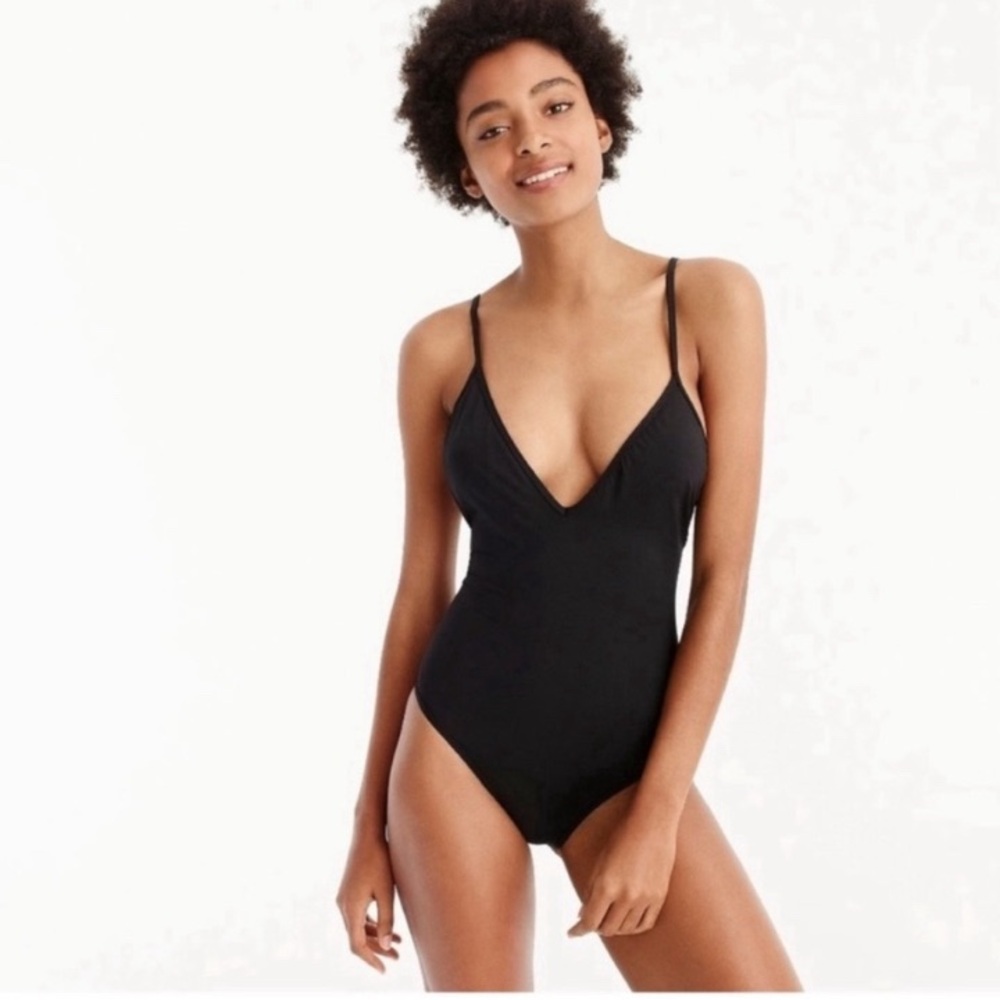 J CREW PLAYA 1 Pc Swimsuit ~ CRISS Cross Straps~ One Piece ~ Black ~ S ~NWT!
